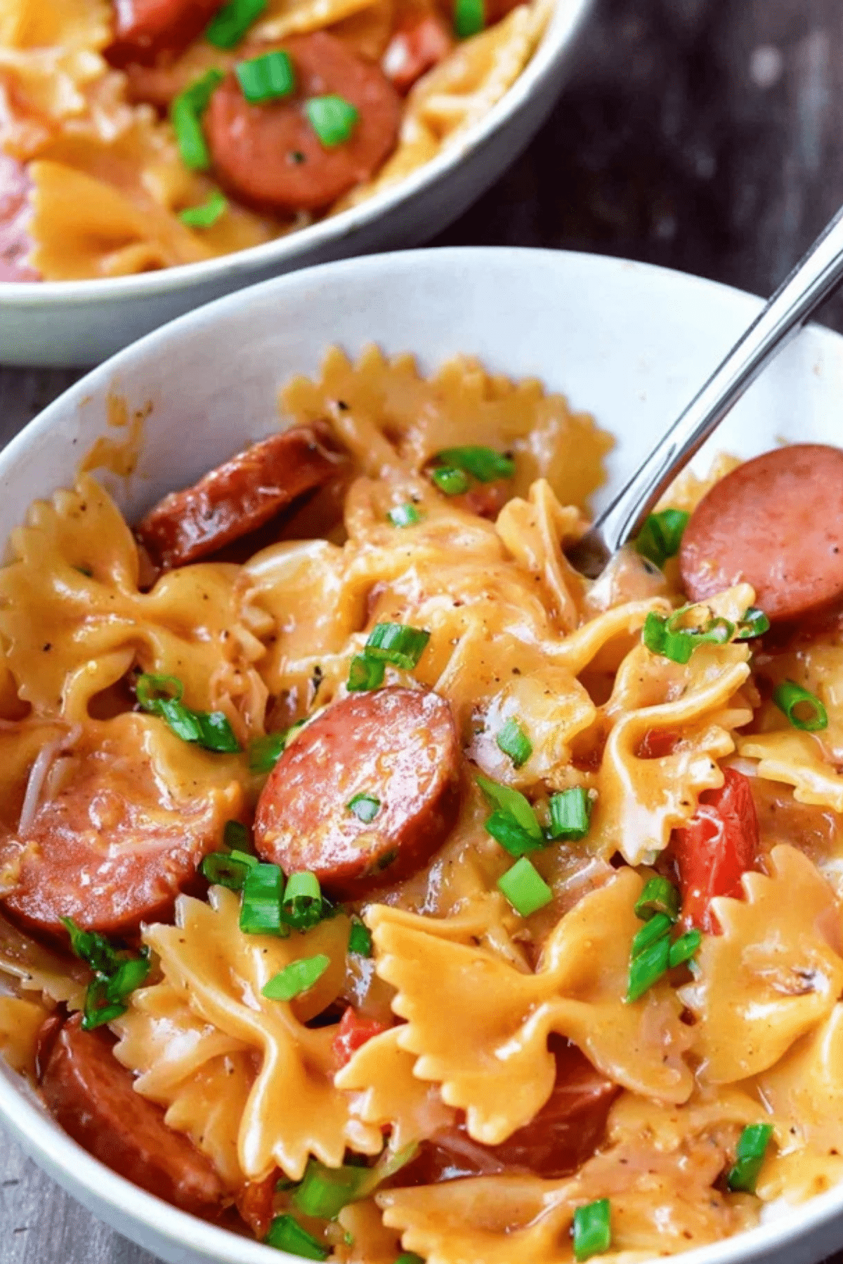 One Pot Cheesy Smoked Sausage Pasta