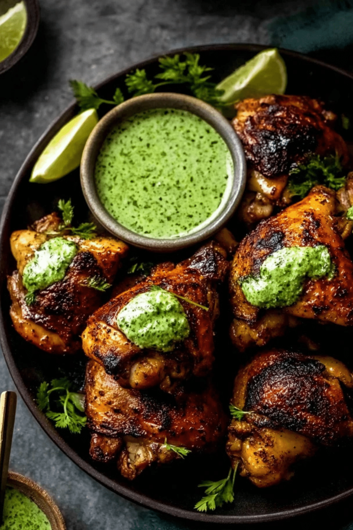 Peruvian Chicken with Green Sauce