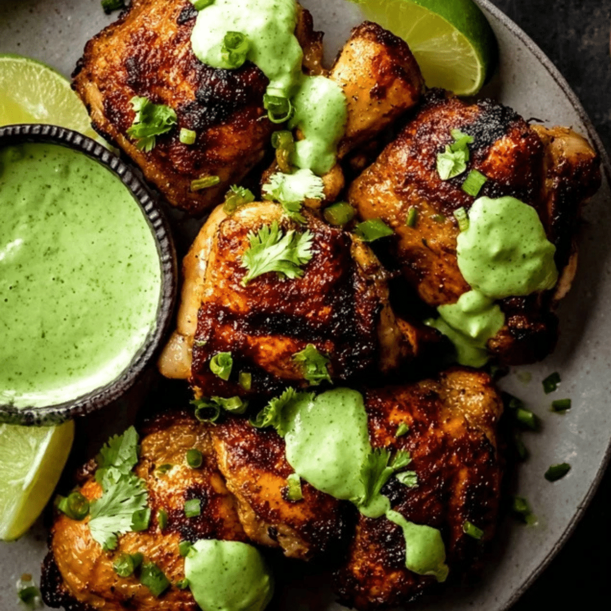 Peruvian Chicken with Green Sauce