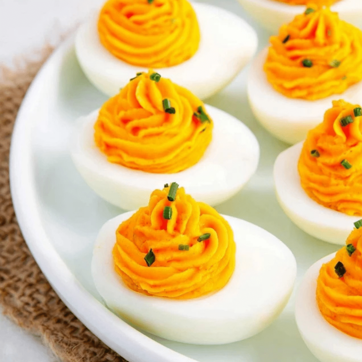 Pumpkin Deviled Eggs