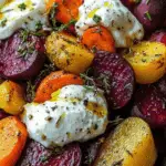 Roasted Beets and Carrots Salad with Burrata