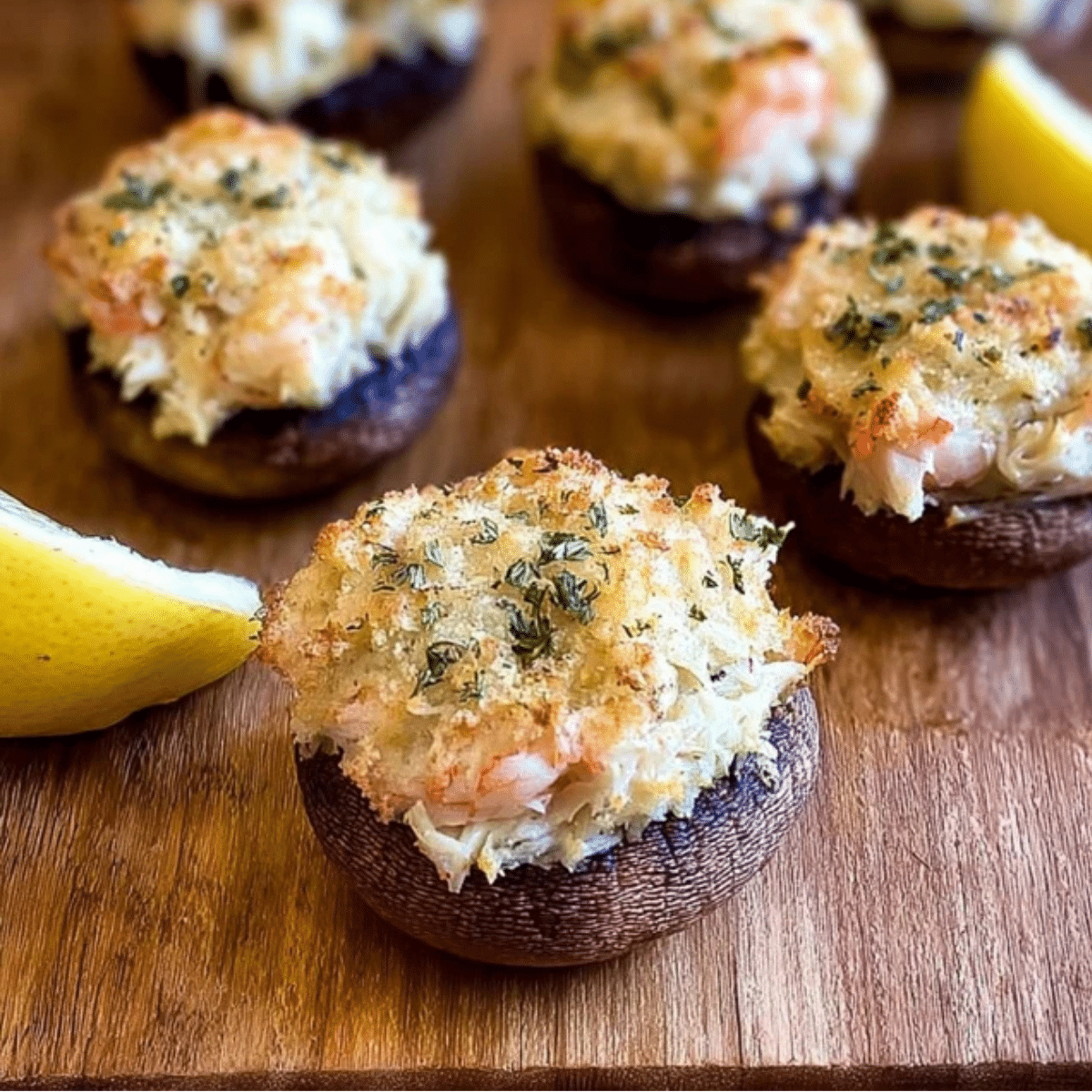 Seafood Stuffed Mushrooms with Crab and Shrimp