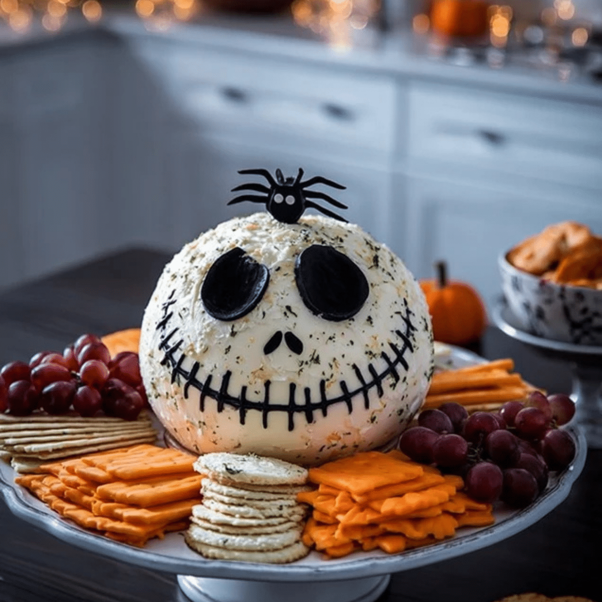 Skellington Cheese Ball Appetizer