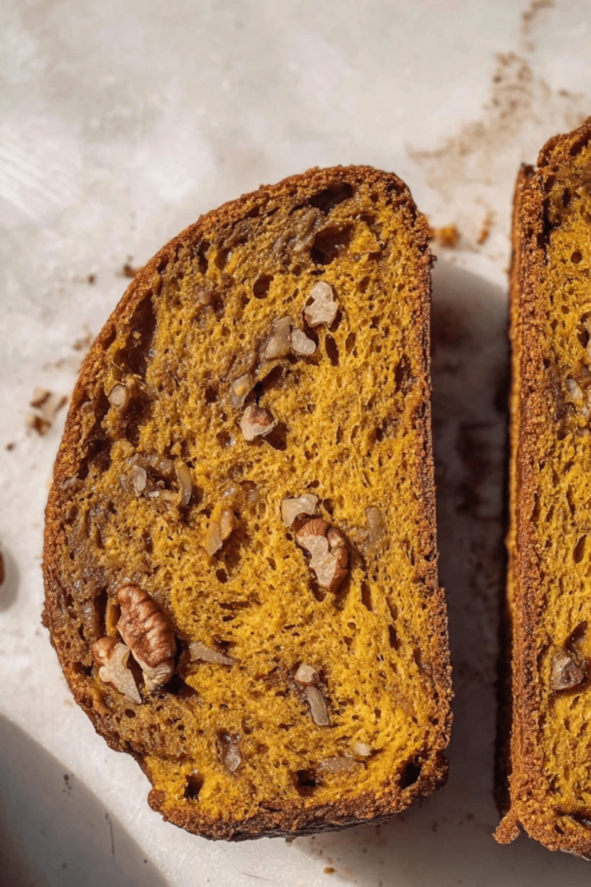 Sweet Sourdough Pumpkin Bread With Cinnamon and Pecans