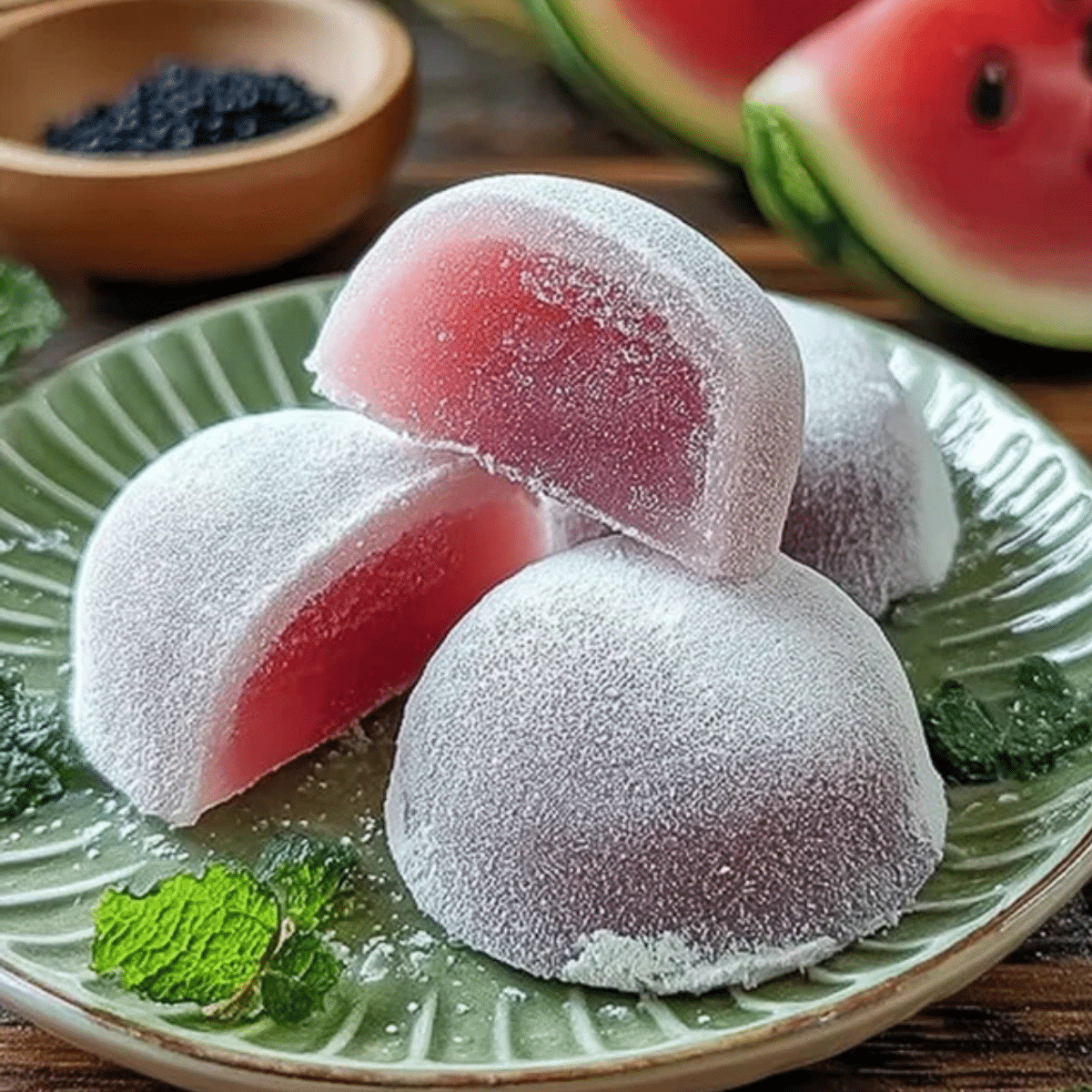Watermelon Mochi