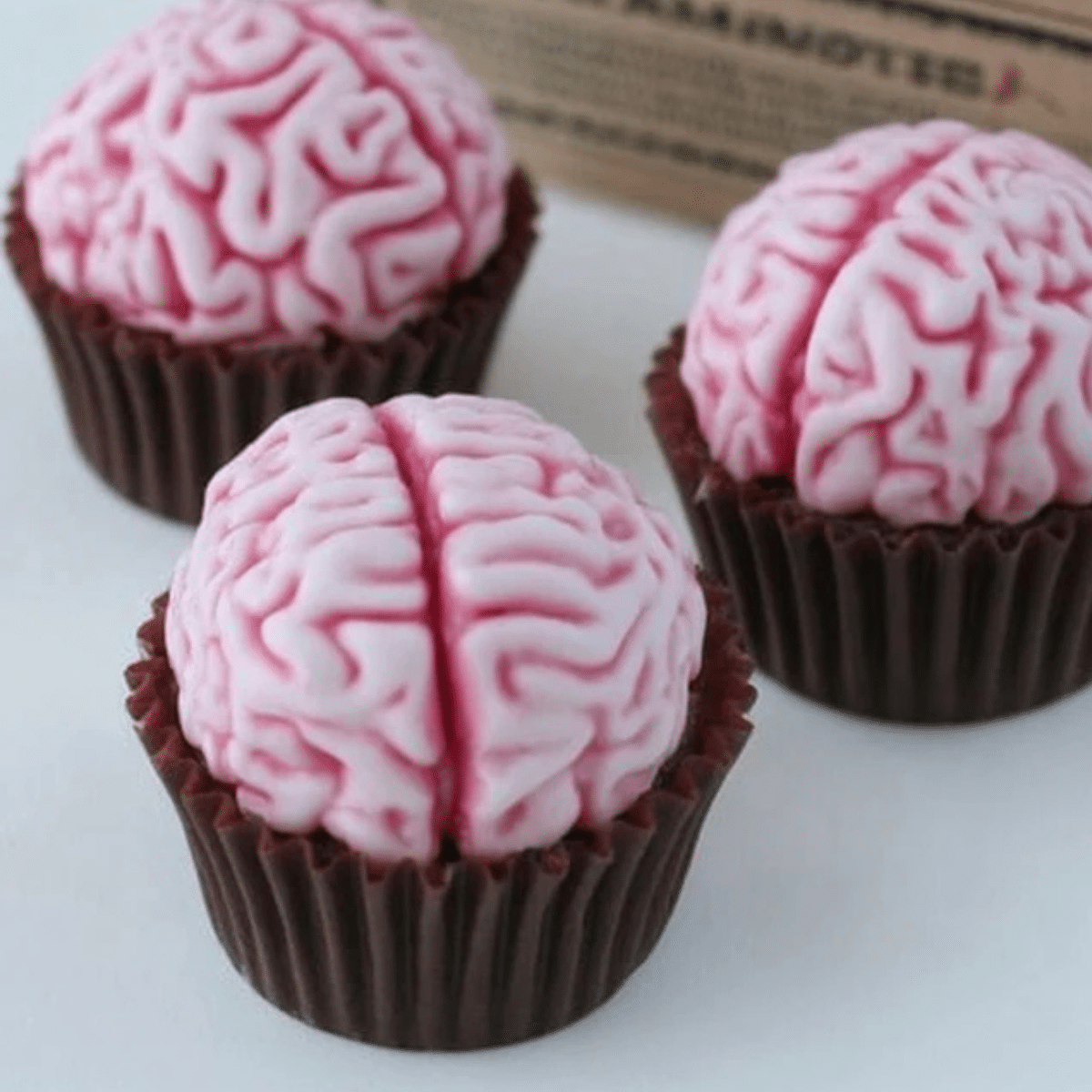 Zombie Brain Cupcakes
