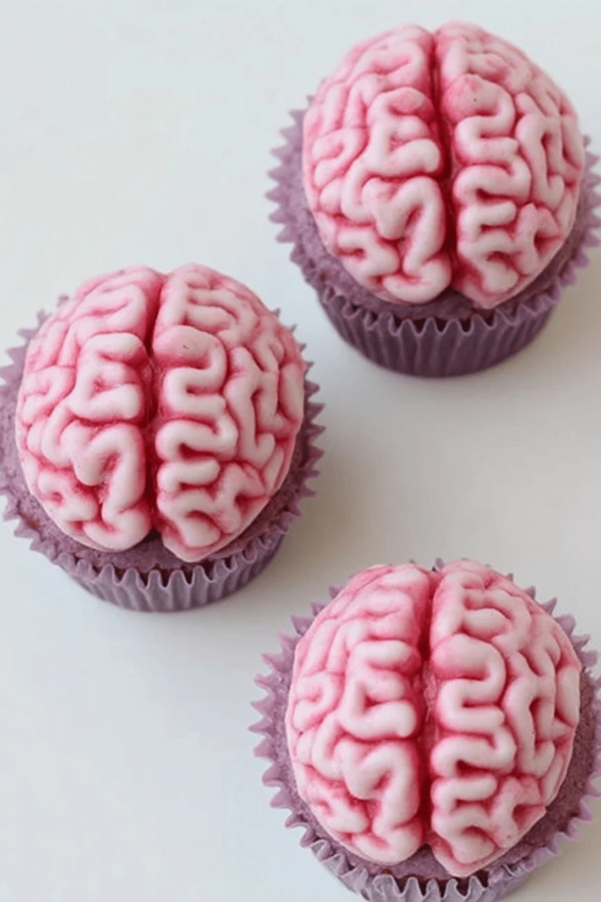 Zombie Brain Cupcakes