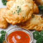 chicken alfredo air fryer calzones