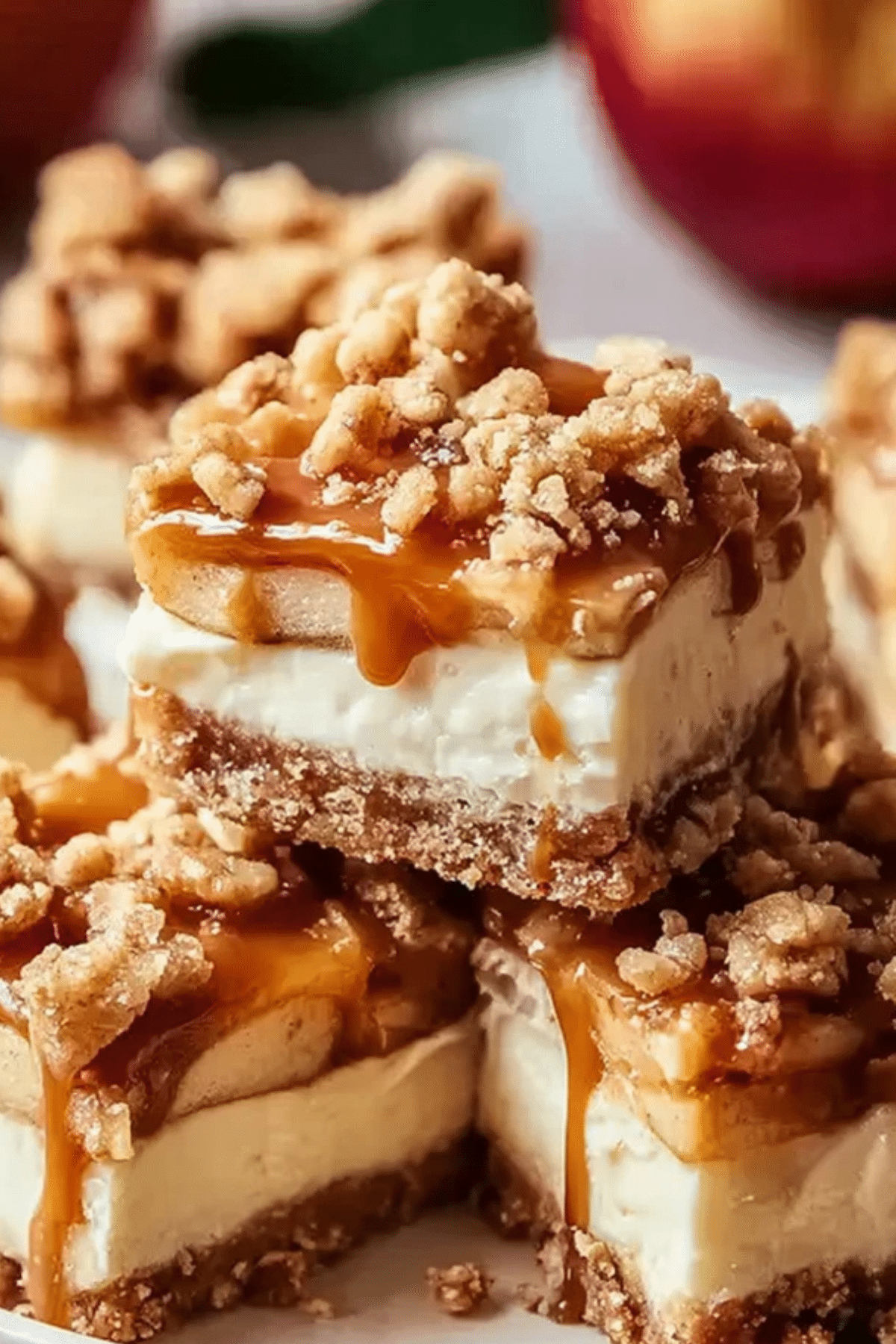 Caramel Apple Cheesecake Bars