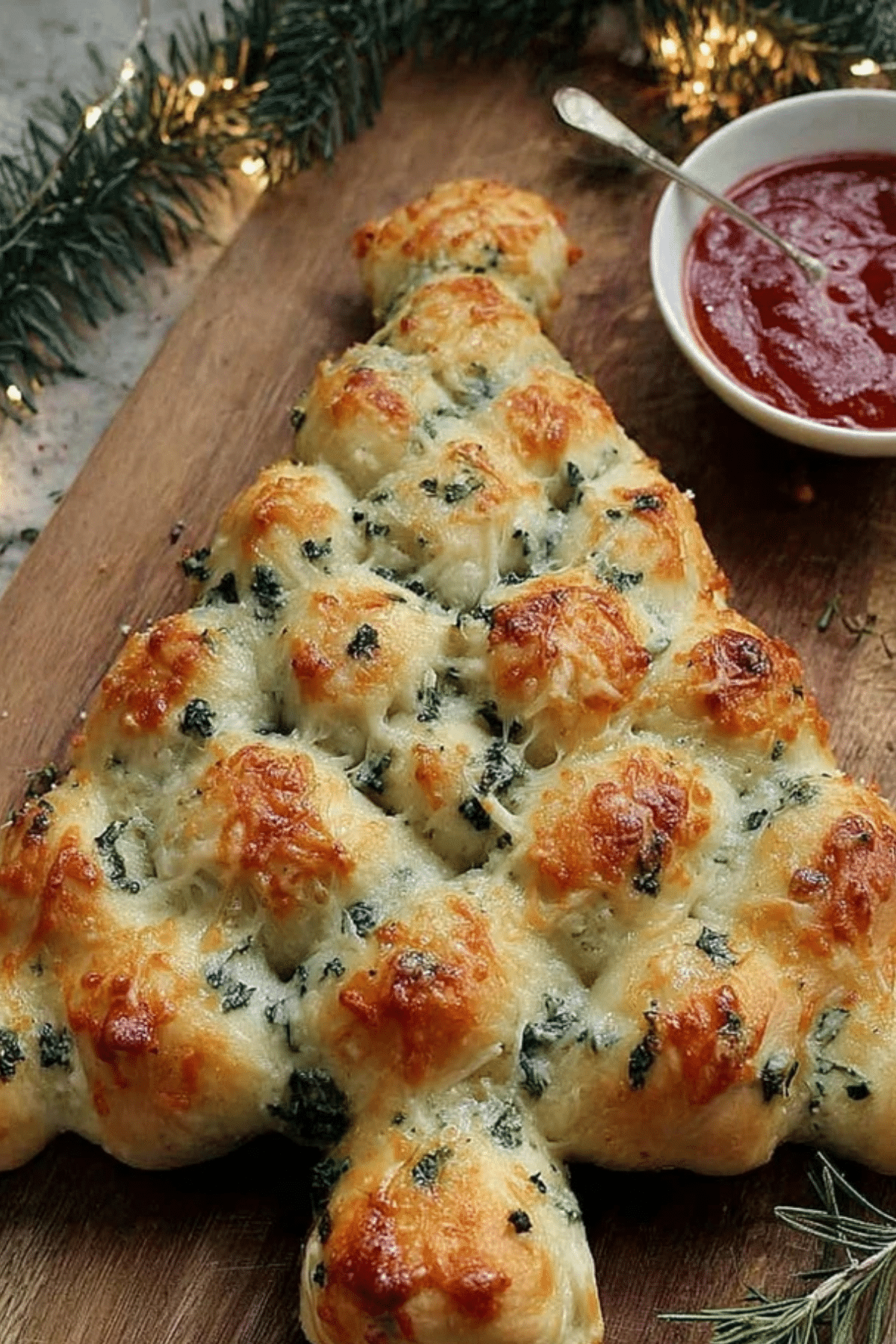 Cheesy Christmas Tree Bread