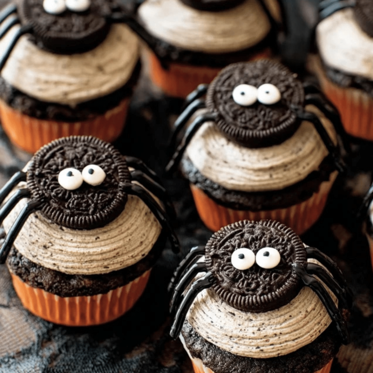 Cookies and Scream Spider Cupcakes