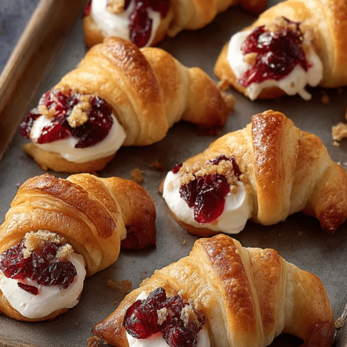Cranberry Cream Cheese Crescent Bites