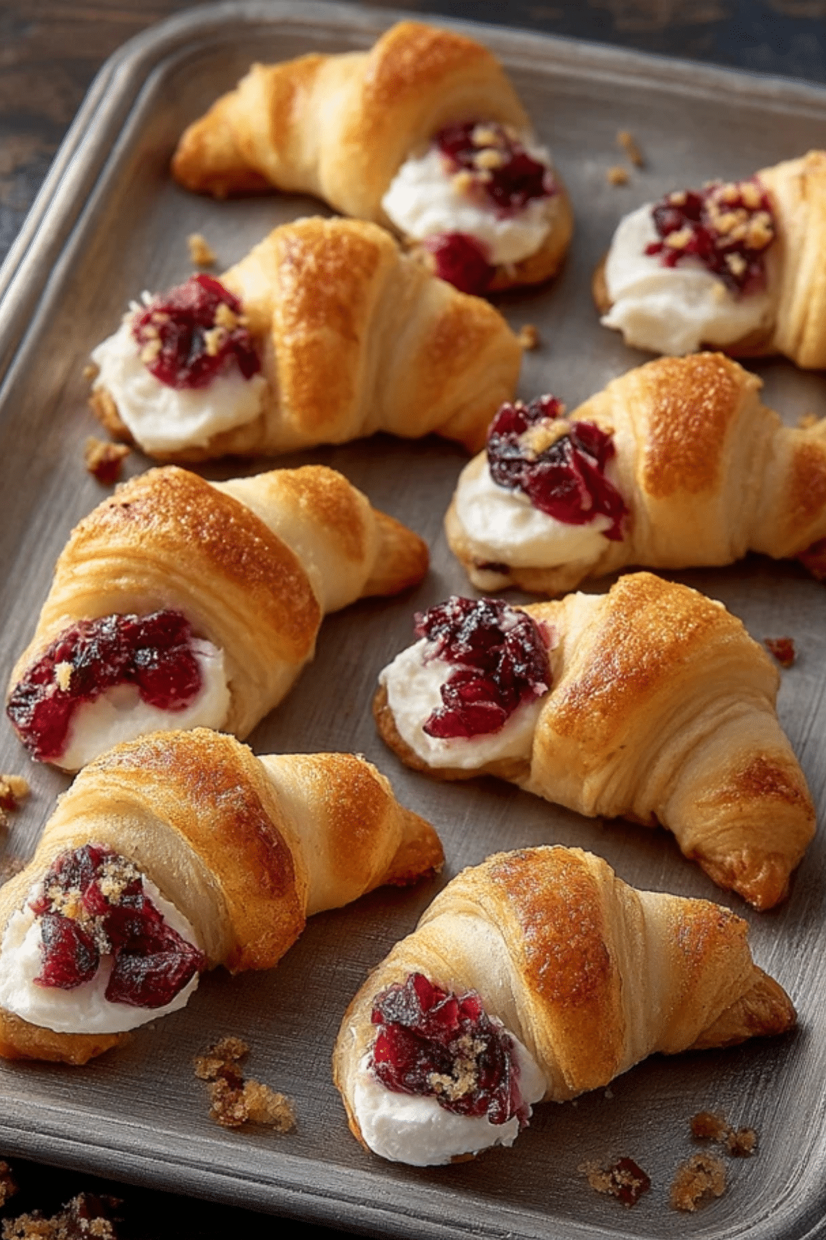 Cranberry Cream Cheese Crescent Bites