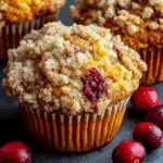 Cranberry Orange Muffins with Streusel