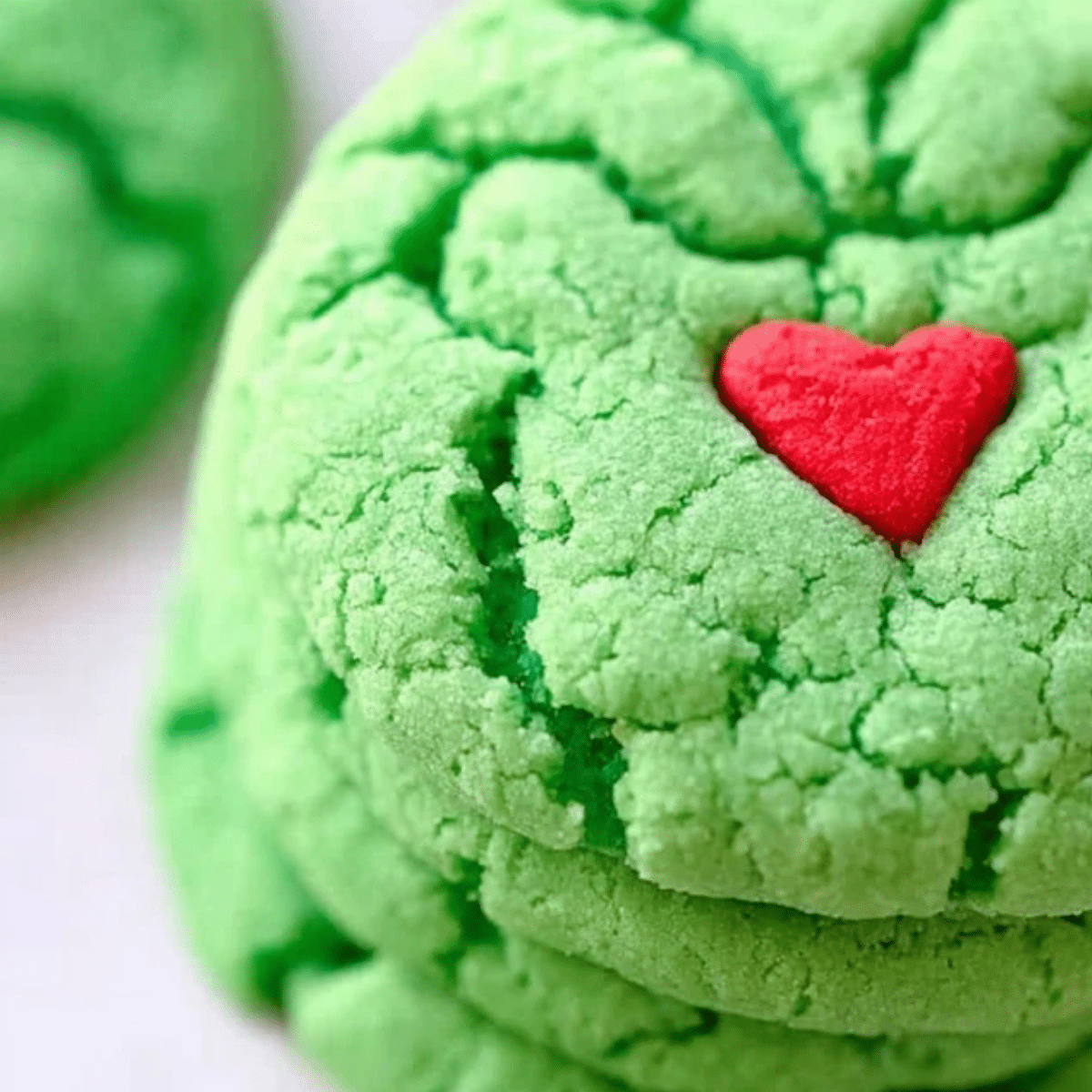 Crinkly Grinch Cookies