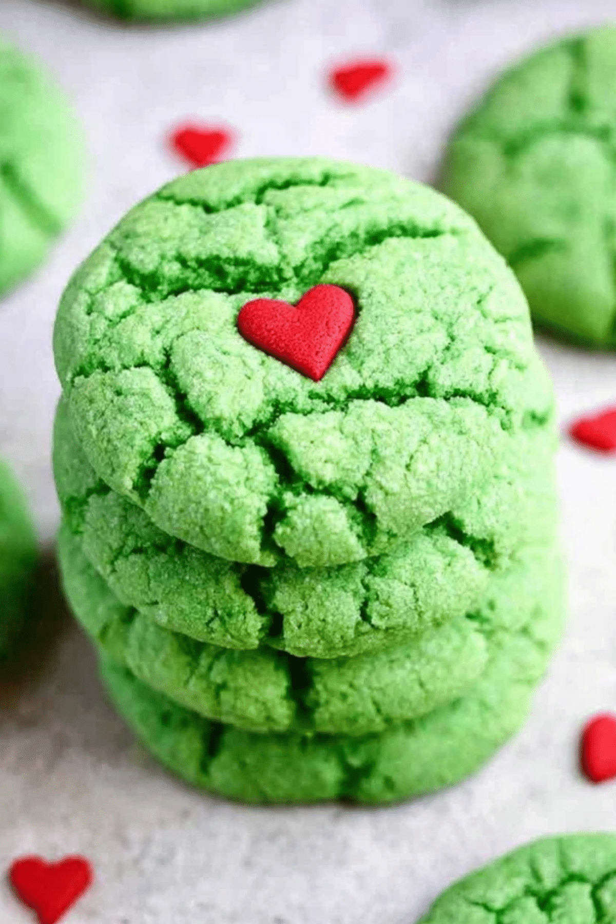 Crinkly Grinch Cookies
