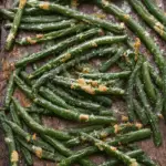 Crispy Garlic Parmesan Roasted Green Beans