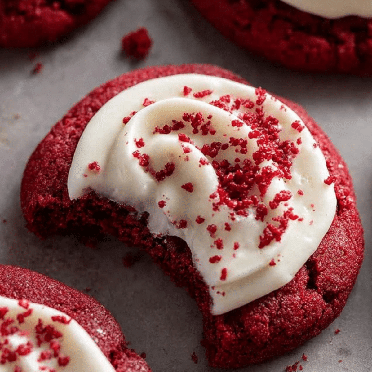 Crumbl Red Velvet Cupcake Cookies