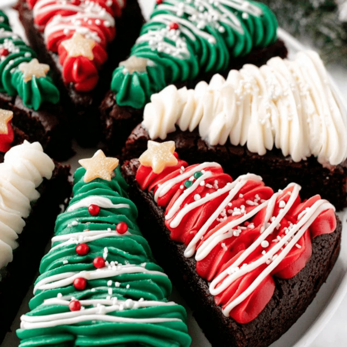 Frosted Christmas Brownies