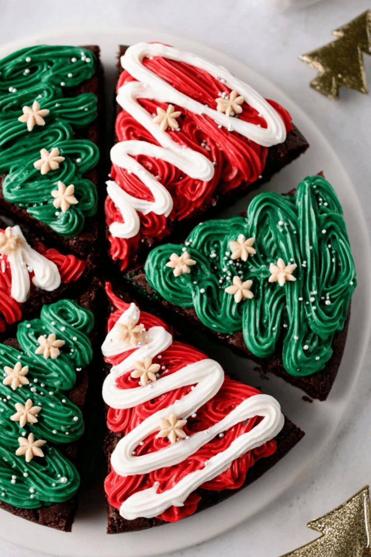 Frosted Christmas Brownies