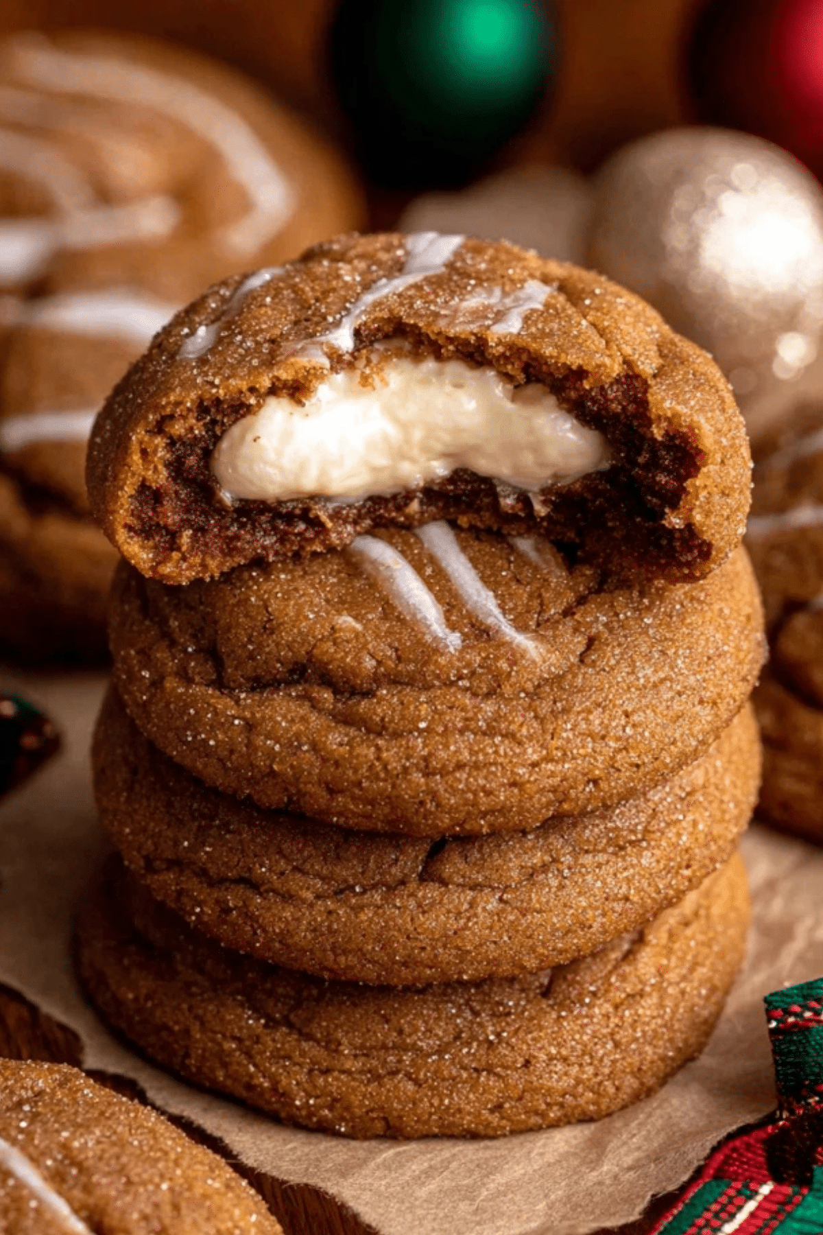 Gingerbread Cheesecake Cookies