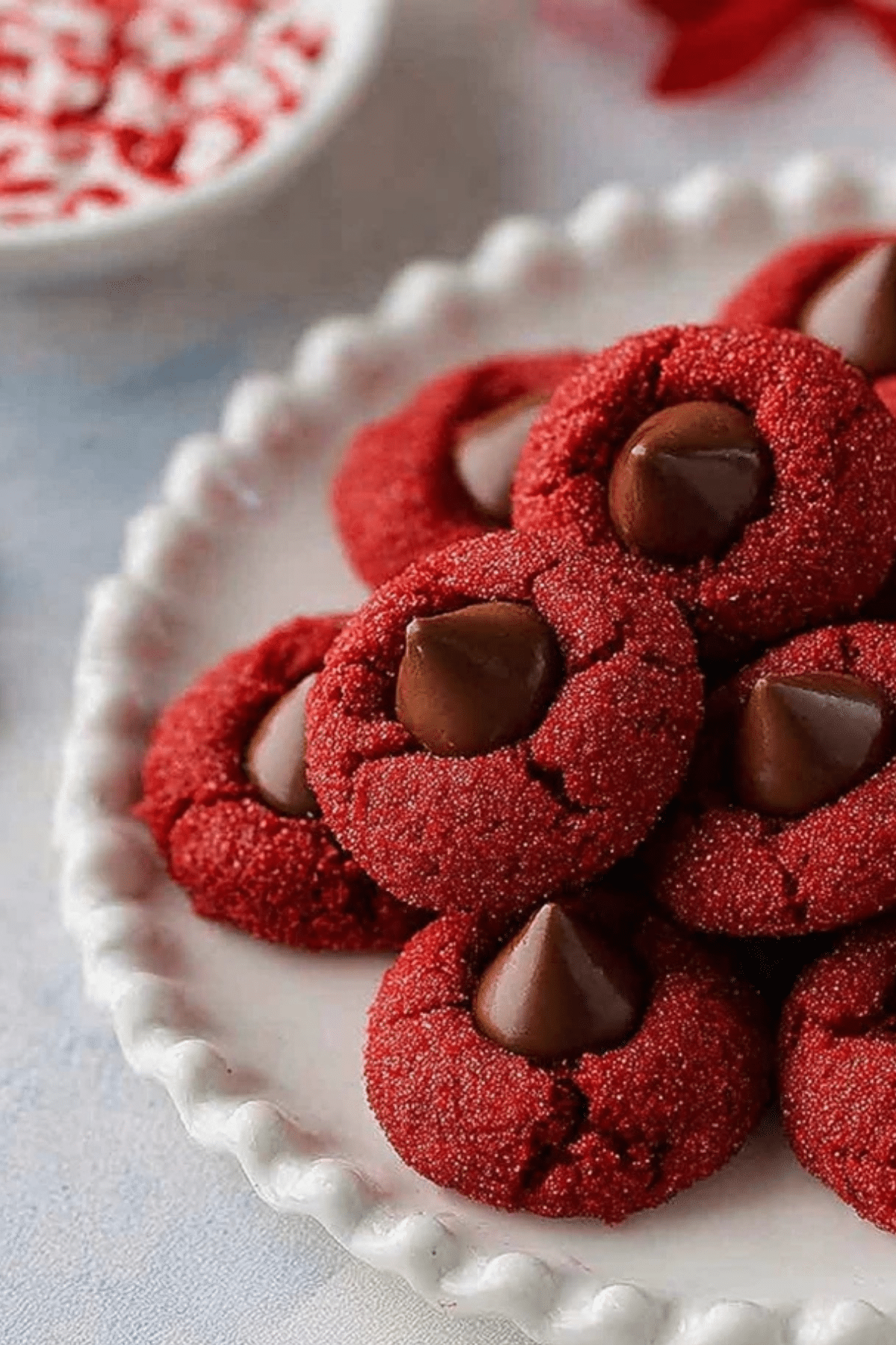 Hershey’s Red Velvet Blossoms Cookies