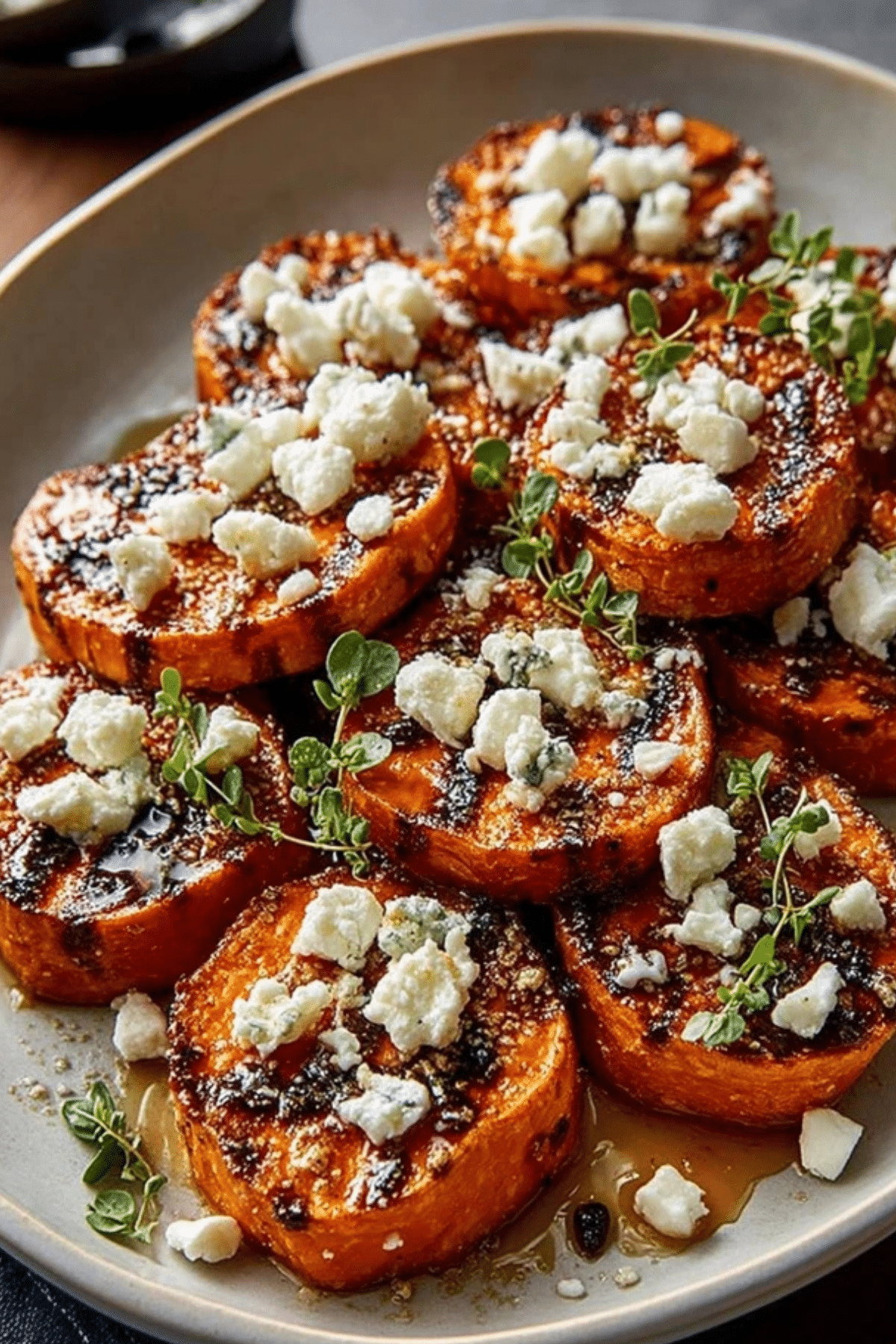 Honey Feta Sweet Potato Rounds