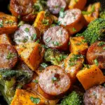 Honey Garlic Sausage Sweet Potatoes