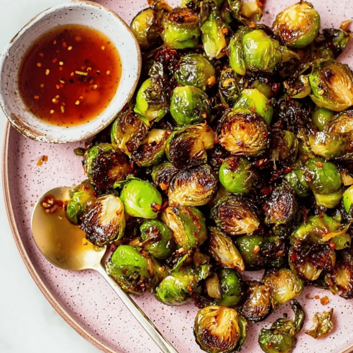 Maple Soy Glazed Brussel Sprouts