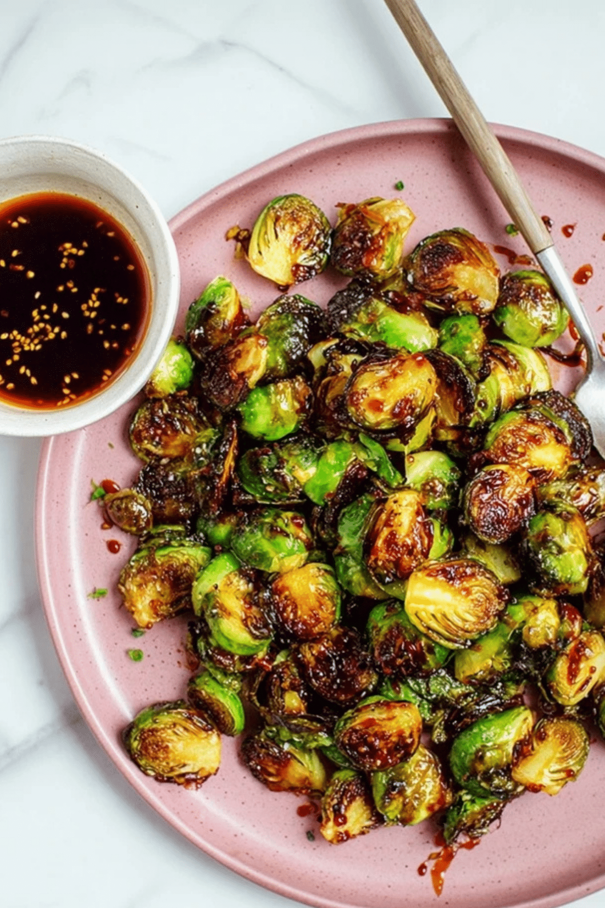 Maple Soy Glazed Brussel Sprouts