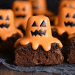 Melted Jack O’ Lantern Brownies