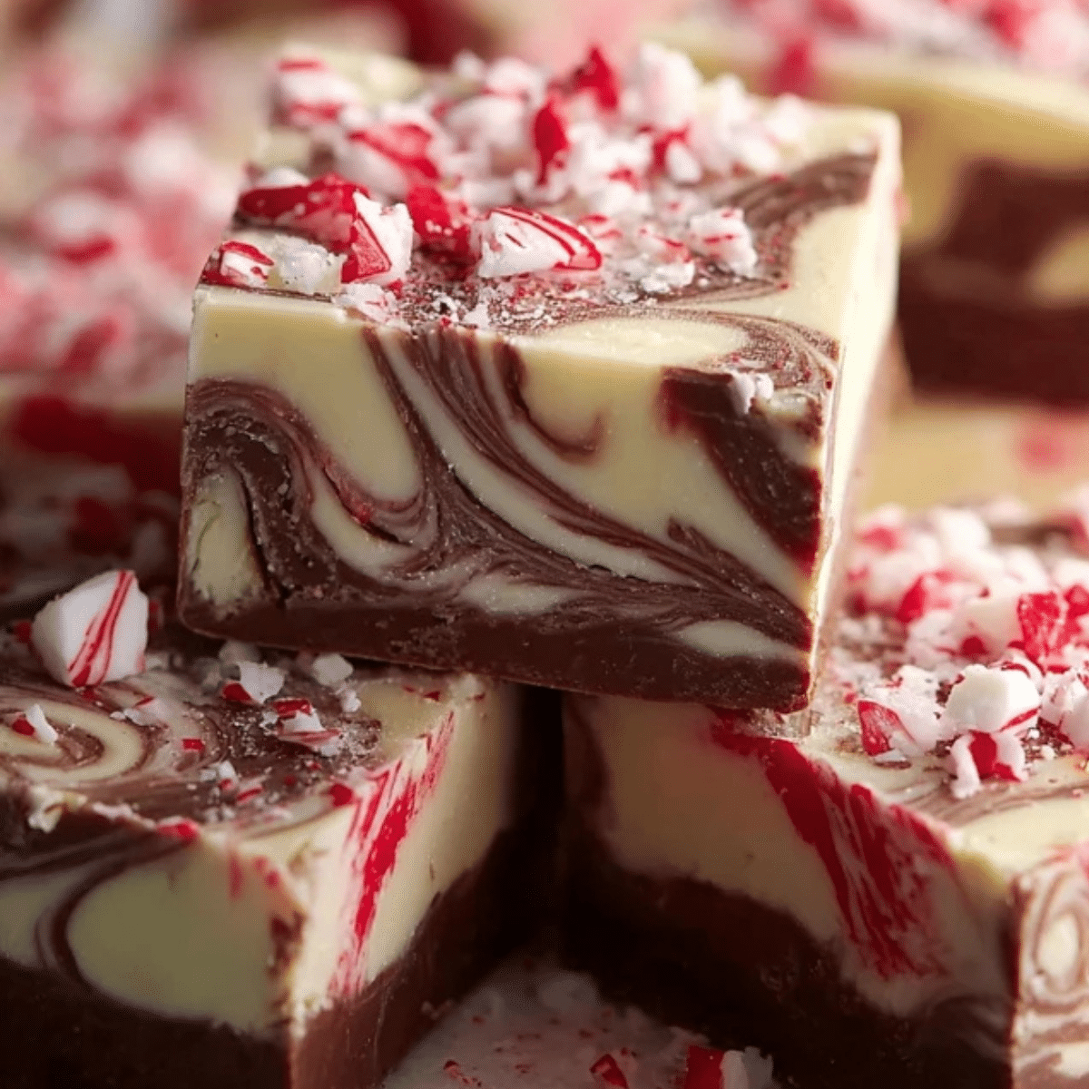 Peppermint Swirl Fudge