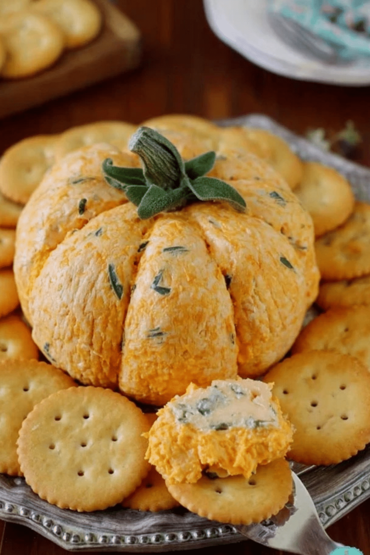 Pumpkin Shaped Cheeseball