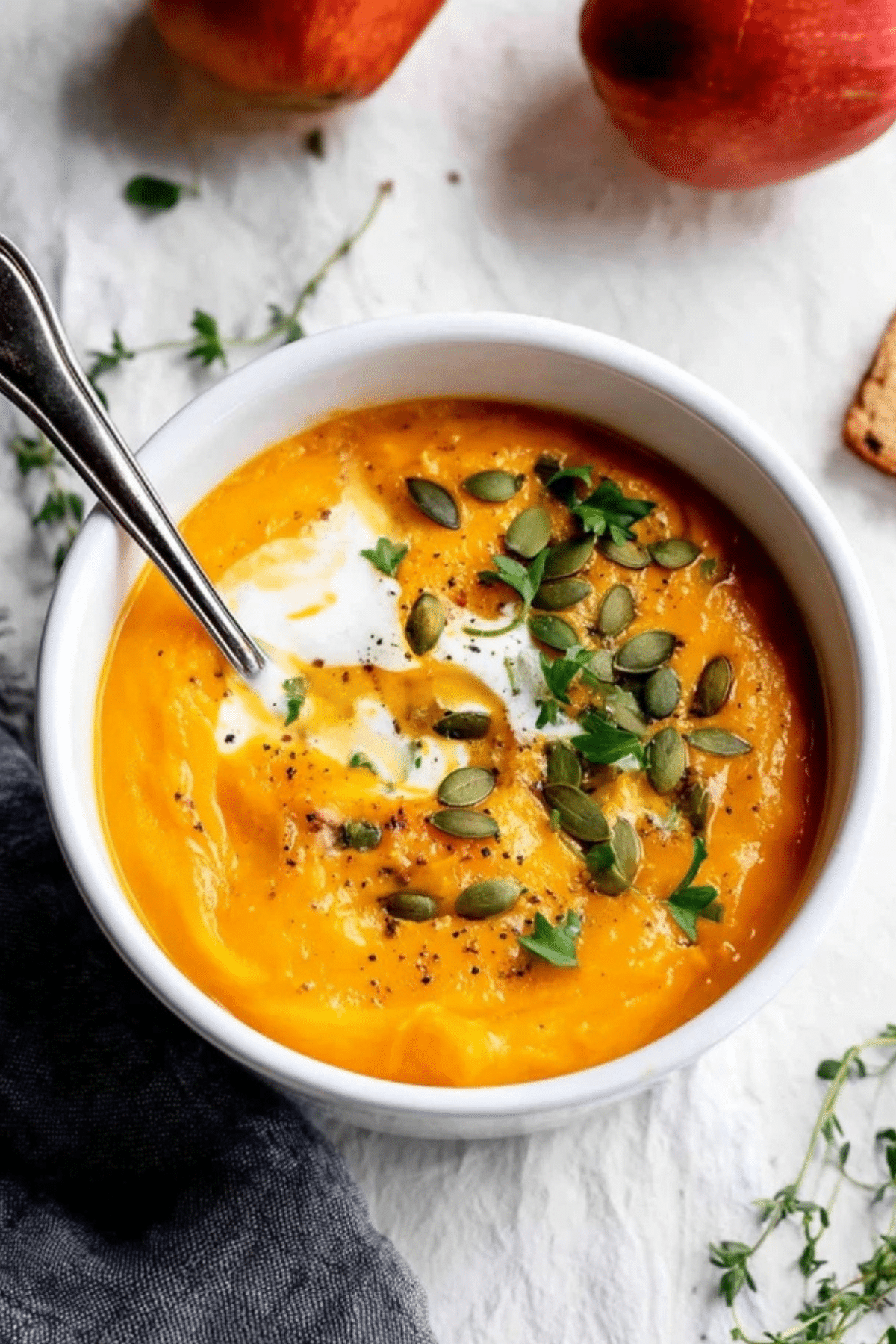 Roasted Butternut Squash and Carrot Soup