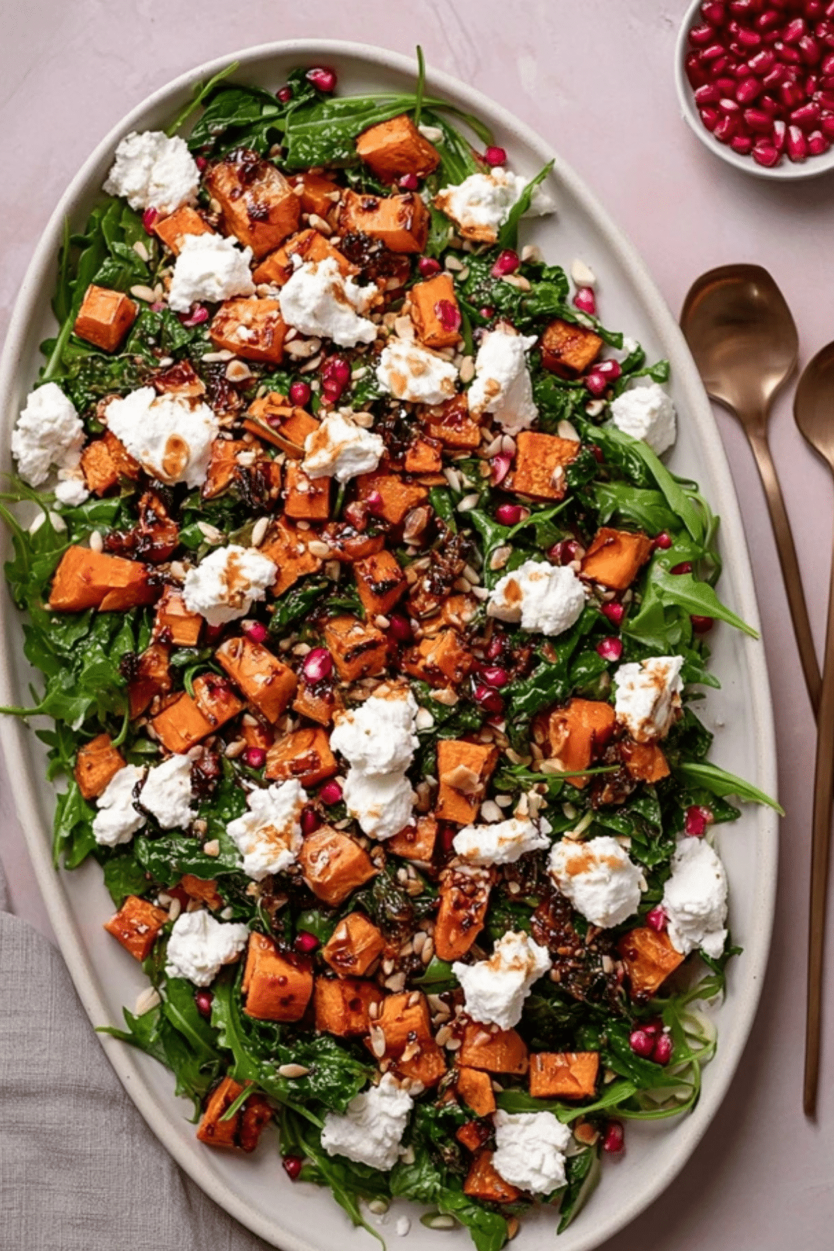 Roasted Sweet Potato Goat Cheese Salad