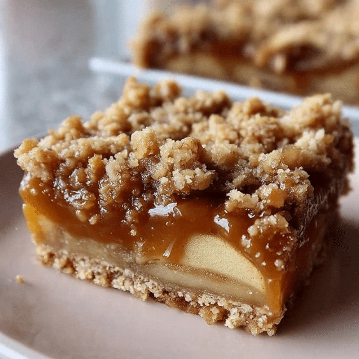 Salted Caramel Apple Crumble Bars Fall Treat