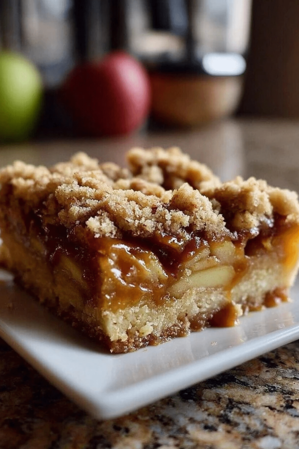 Salted Caramel Apple Crumble Bars Fall Treat