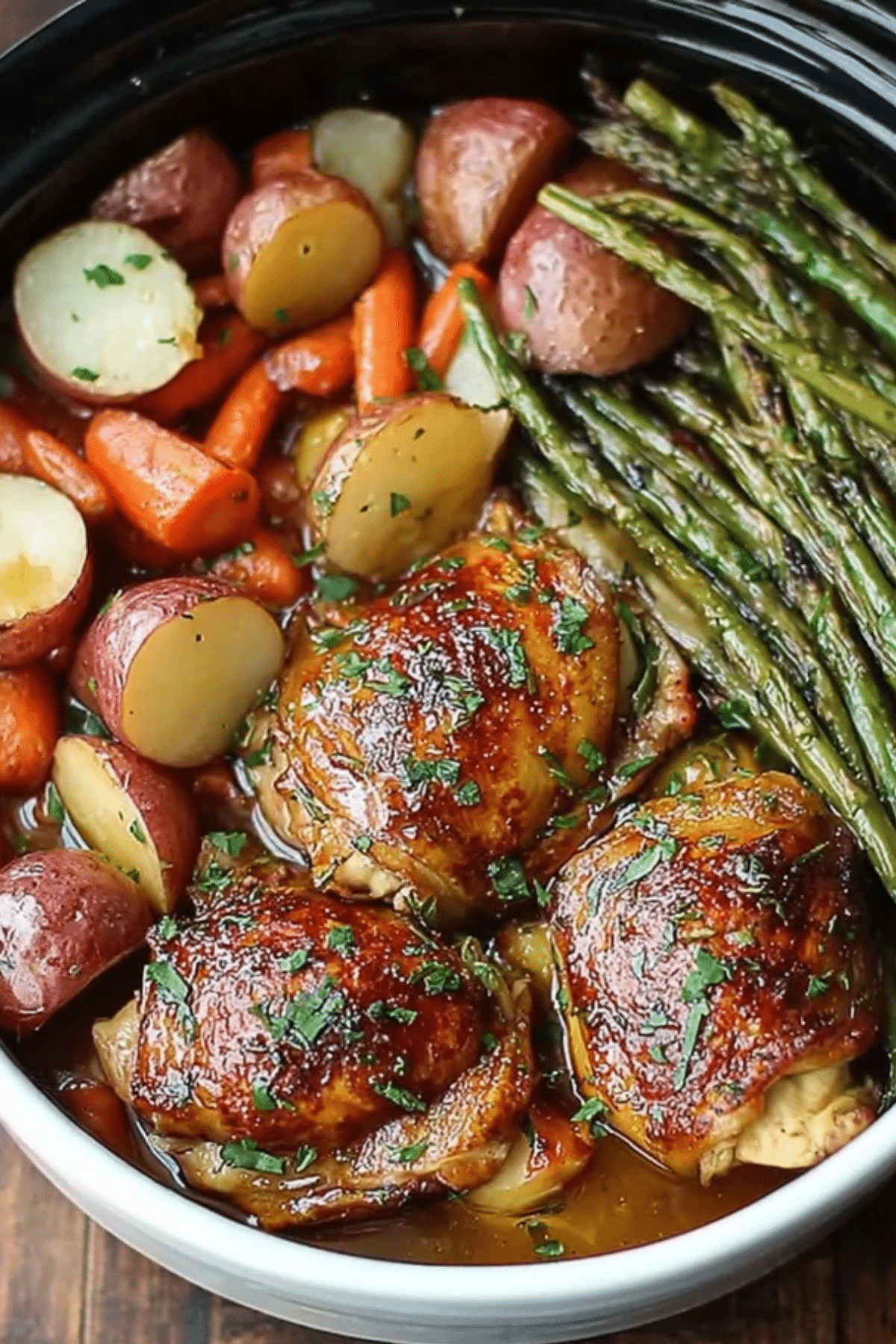 Slow Cooker Honey Garlic Chicken and Veggies