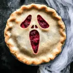 Spooky Halloween Scream Raspberry Pie