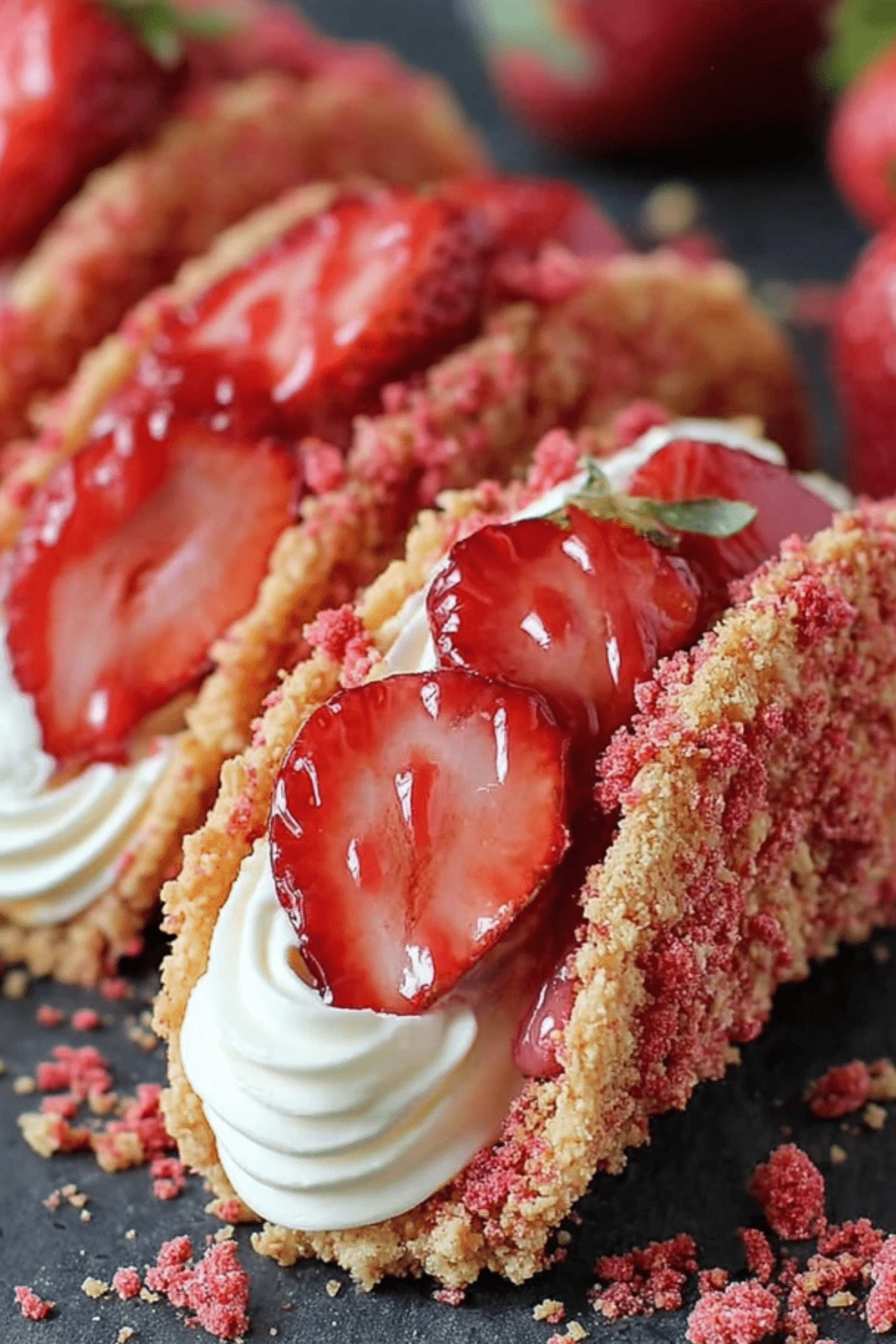 Strawberry Crunch Cheesecake Tacos