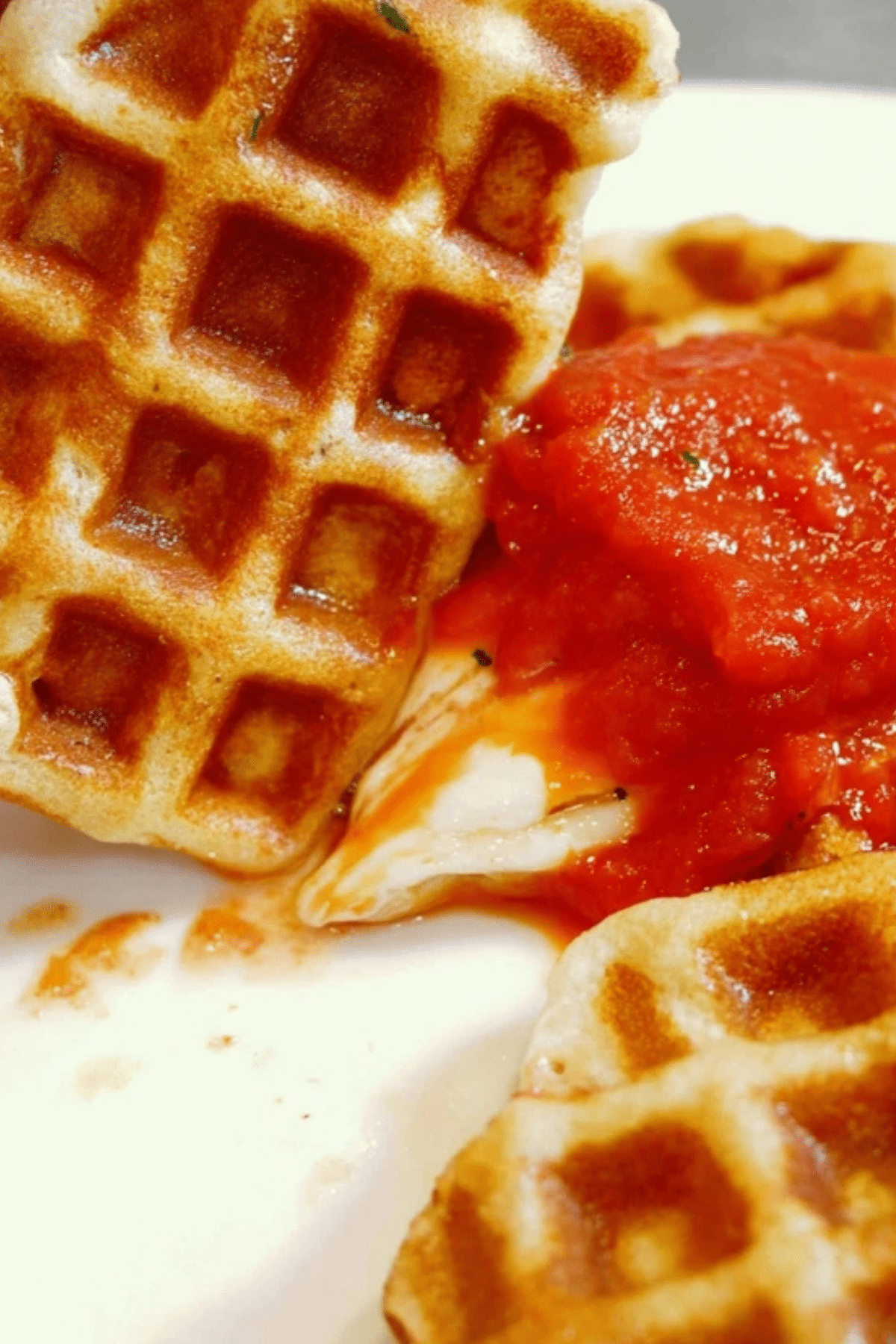 Stuffed Pepperoni Pizza Waffles