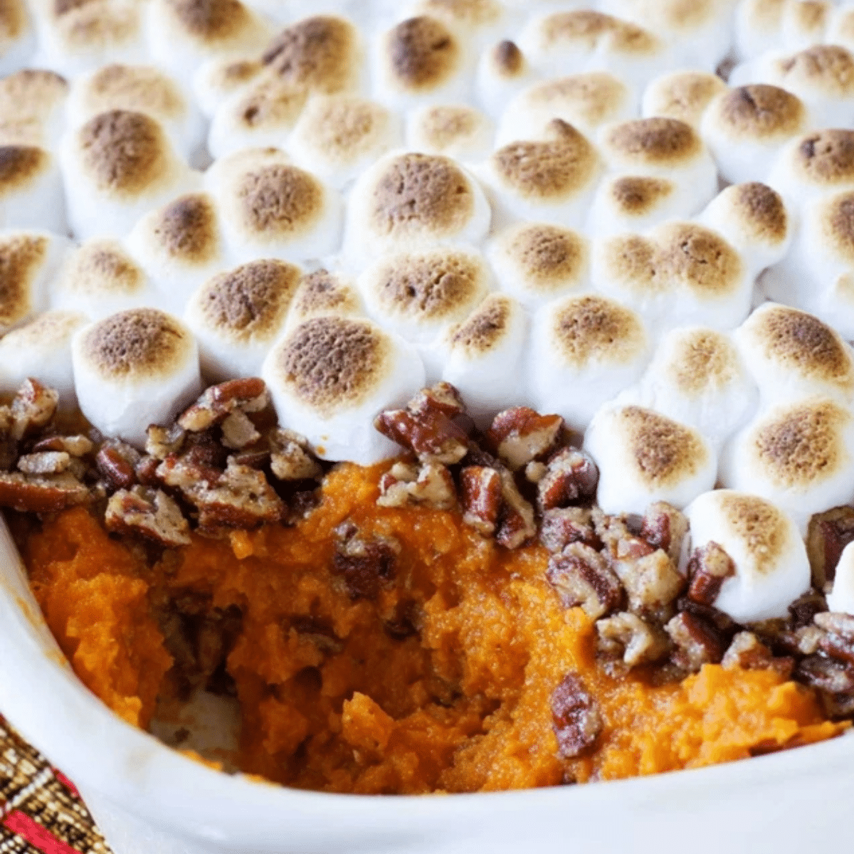 Sweet Potato Casserole with Pecan Topping