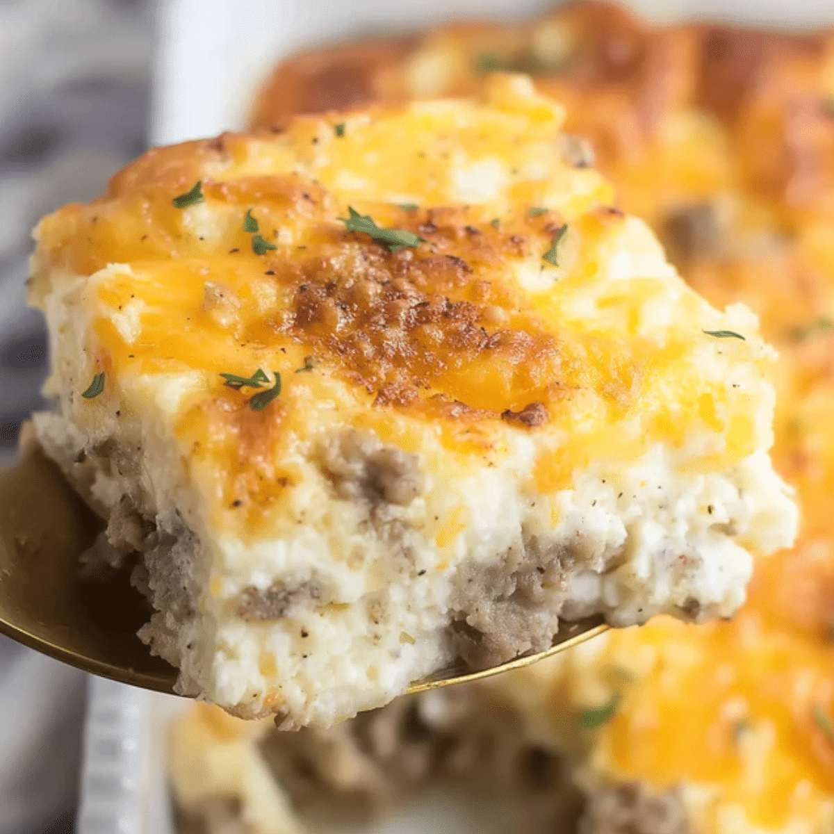 BISCUITS AND Gravy Breakfast Casserole