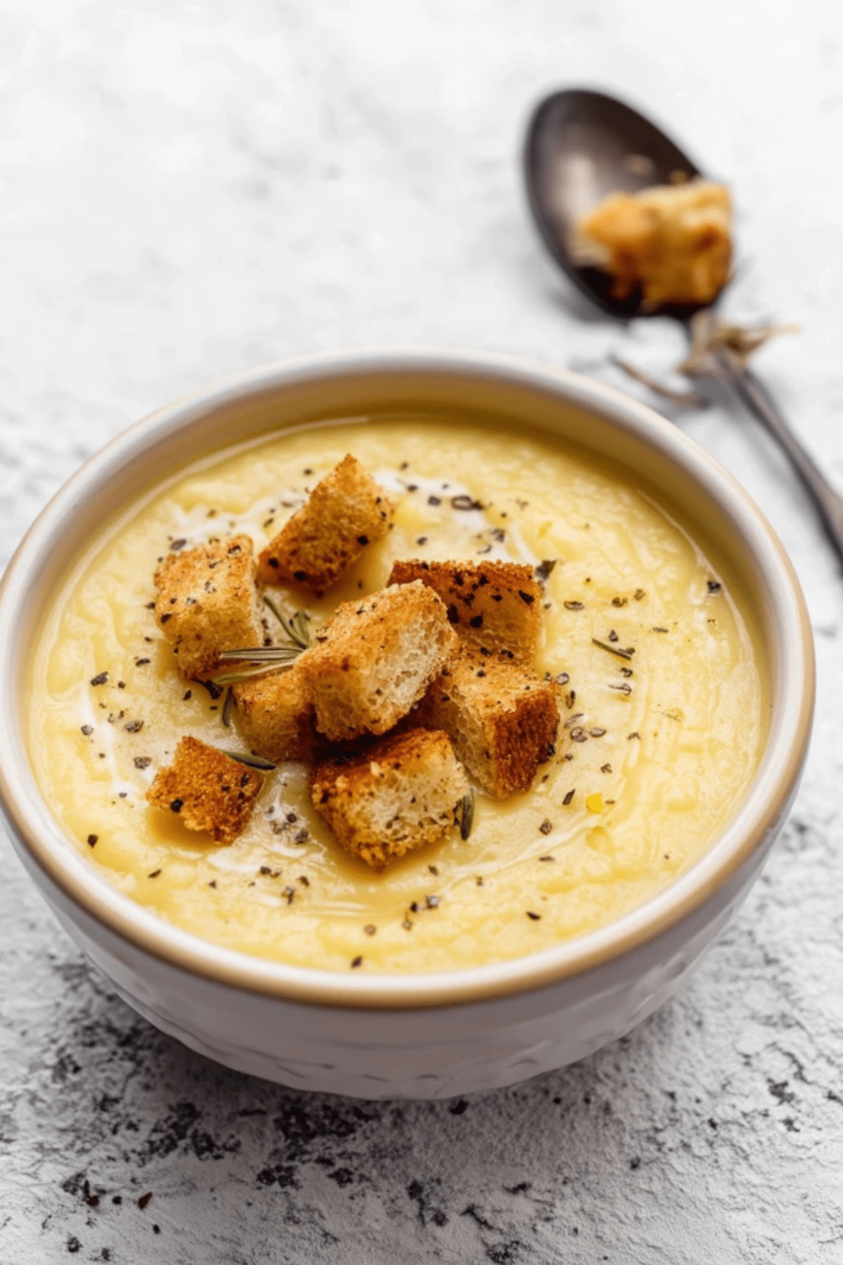 CREAMY ROASTED GARLIC POTATO SOUP