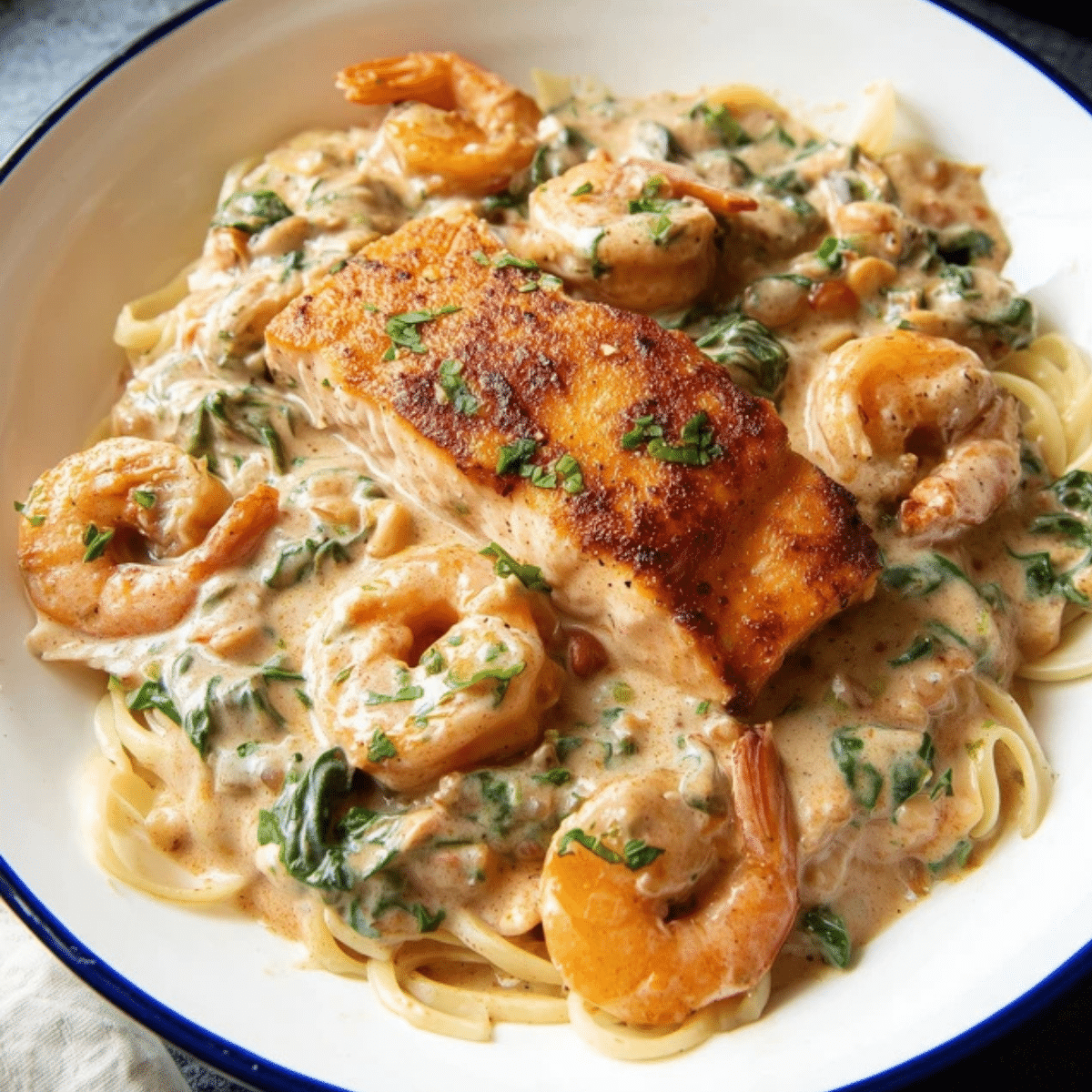 Cajun Salmon and Shrimp