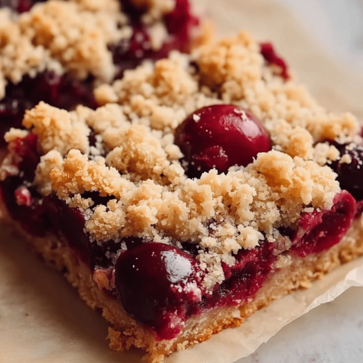 Cherry Crumble Bars