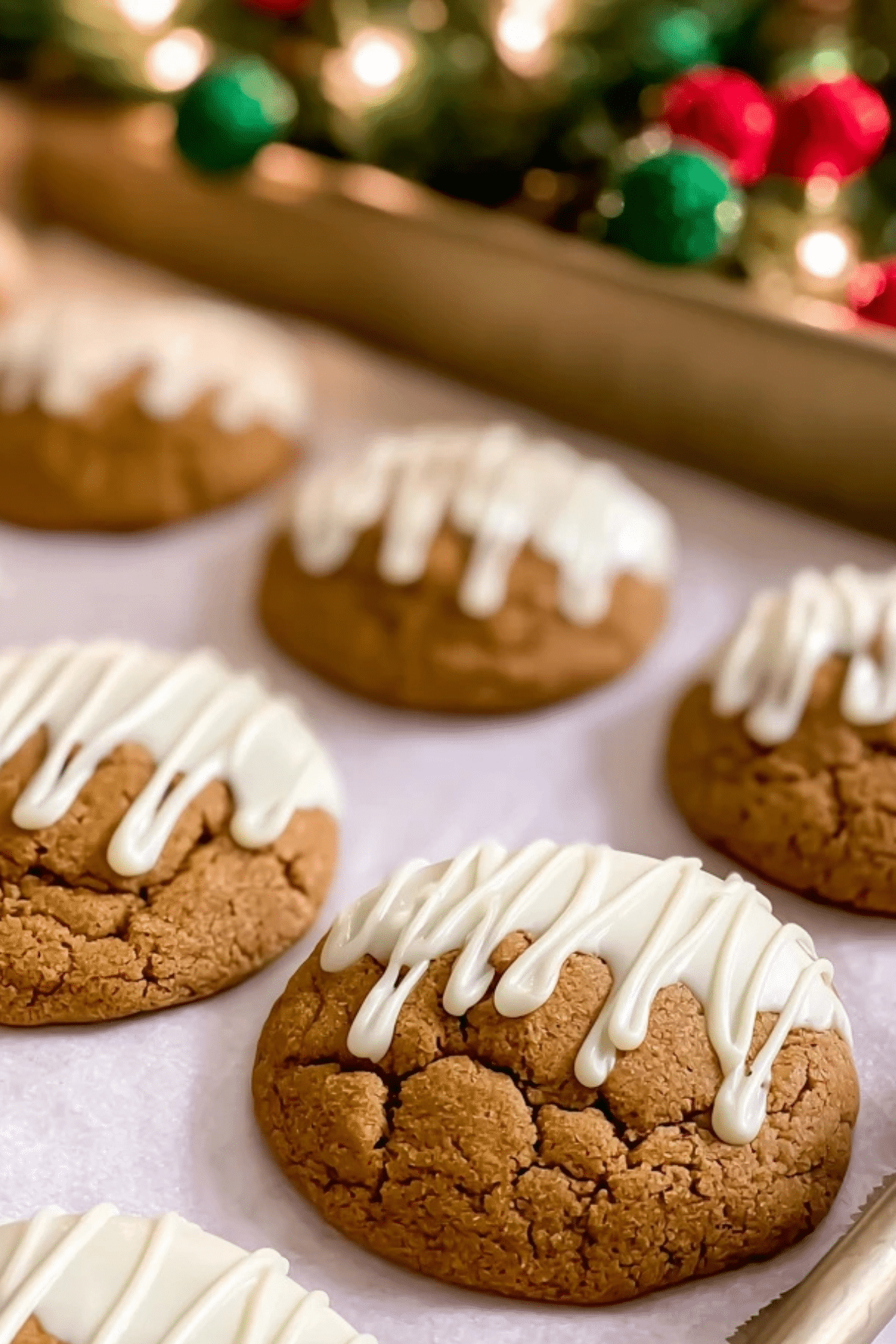 Chewy Maple Cinnamon Cookies with White Chocolate