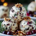 Christmas Cranberry Walnut Cheese Balls