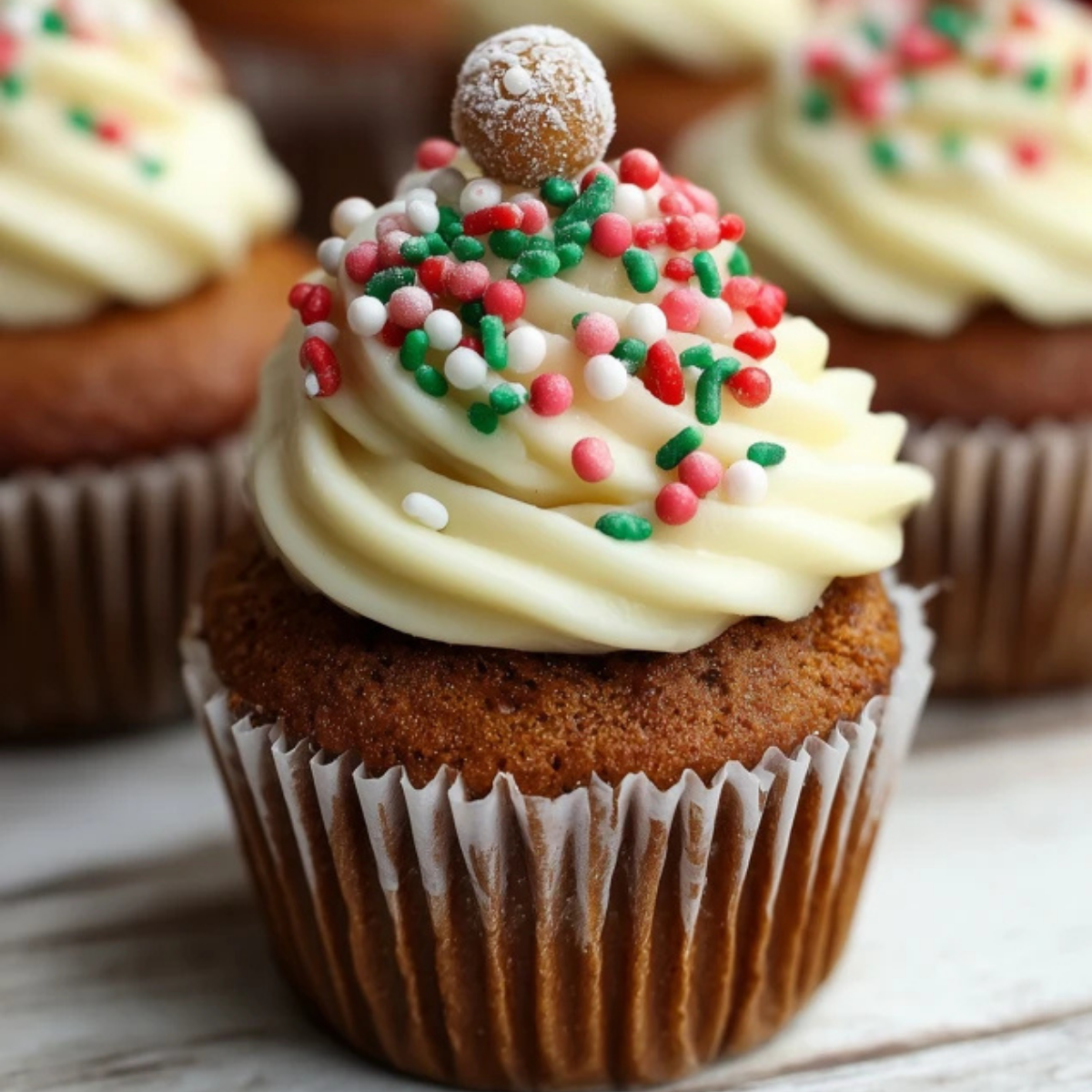 Christmas Gingerbread Cupcakes