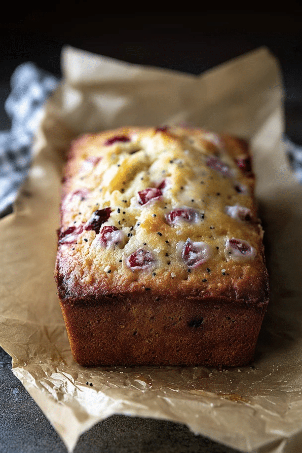 Cranberry Lemon Poppyseed Loaf